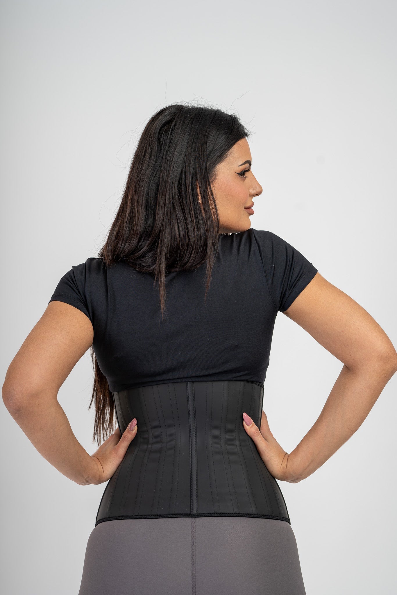 Malisa - Latex waist trainer Corset met Haakjes - 16 stalen baleinen - Ideaal voor Gym - Ondersteuning aan de Rug