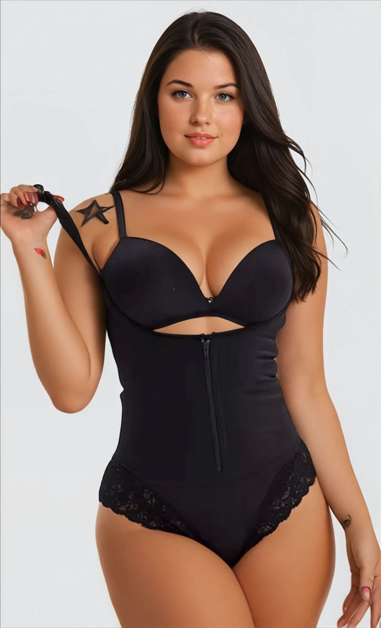 Pamela – Shapewear Met Rits Haakjes - Corrigerende Effect aan Buik, Rug en Taille, Open Kruis