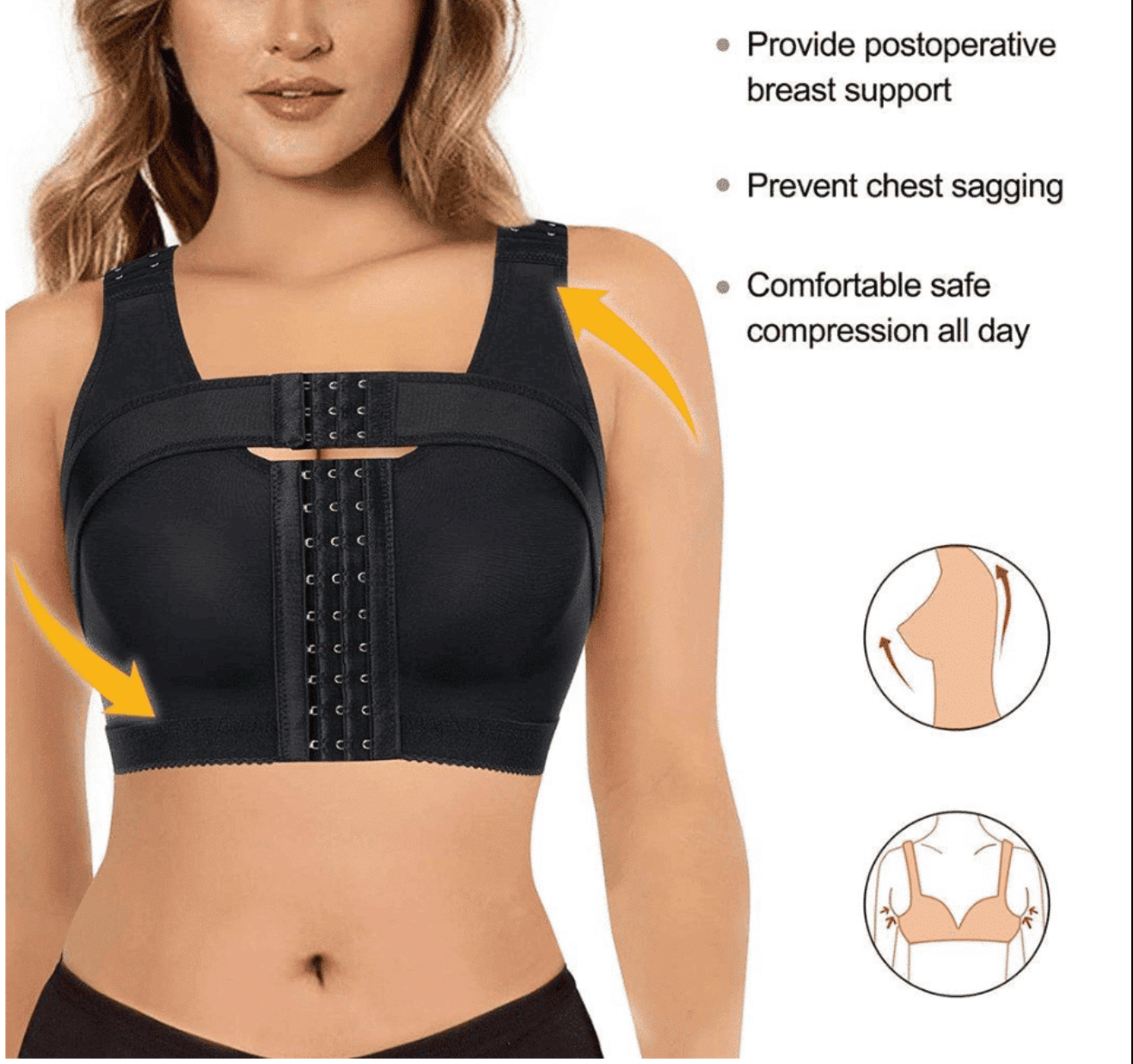 Vivian – Post-operatieve of Sport BH - Voorsluiting voor extra Ondersteuning aan de Borstkast