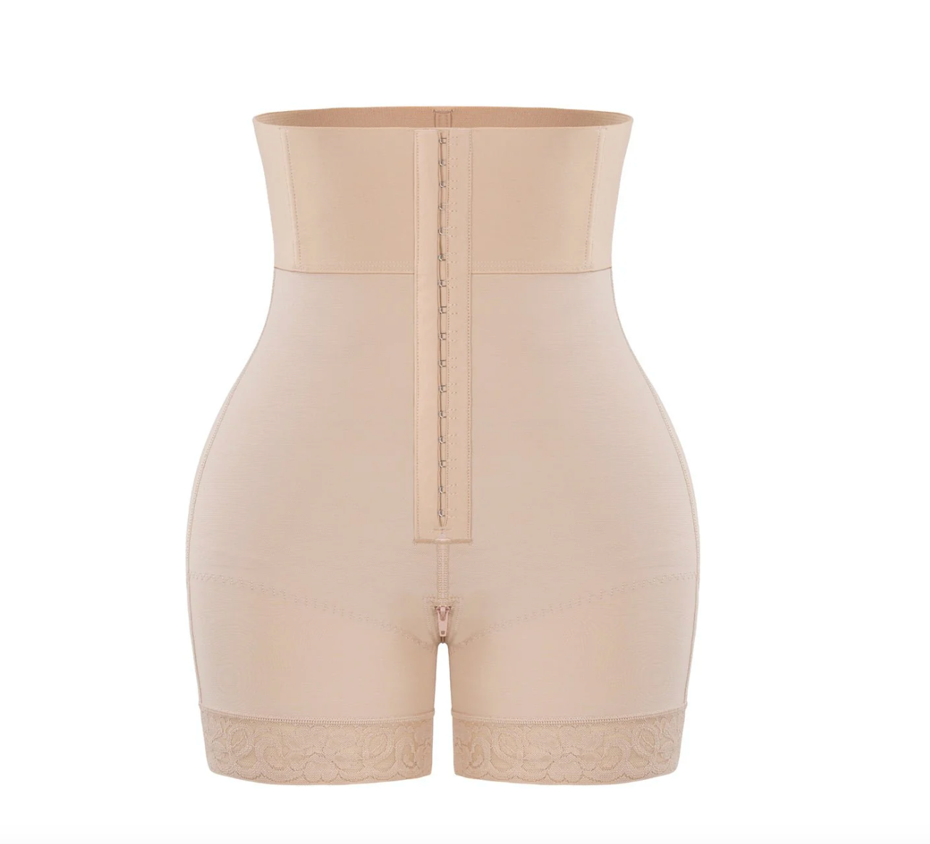 Valere - 'BBL Shapewear' Hoog Getaileerde Body - Met Haak en Oogsluiting - Rits voor Toilet Gebruik, Ondersluiting met Rits