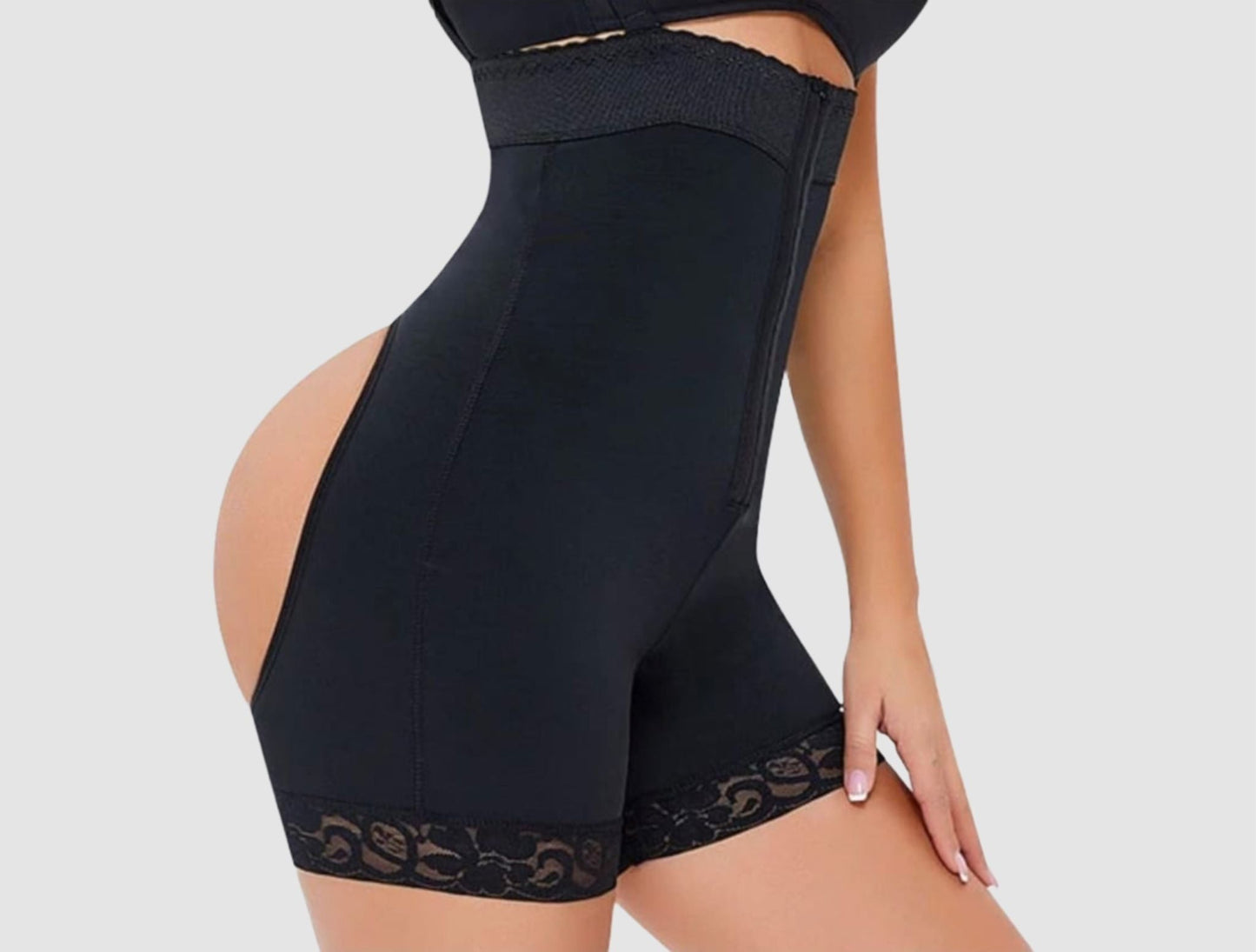Caitlin – Afslank Body Shaper haakjes Met Afneembare Schouderbandjes – Open Kruis