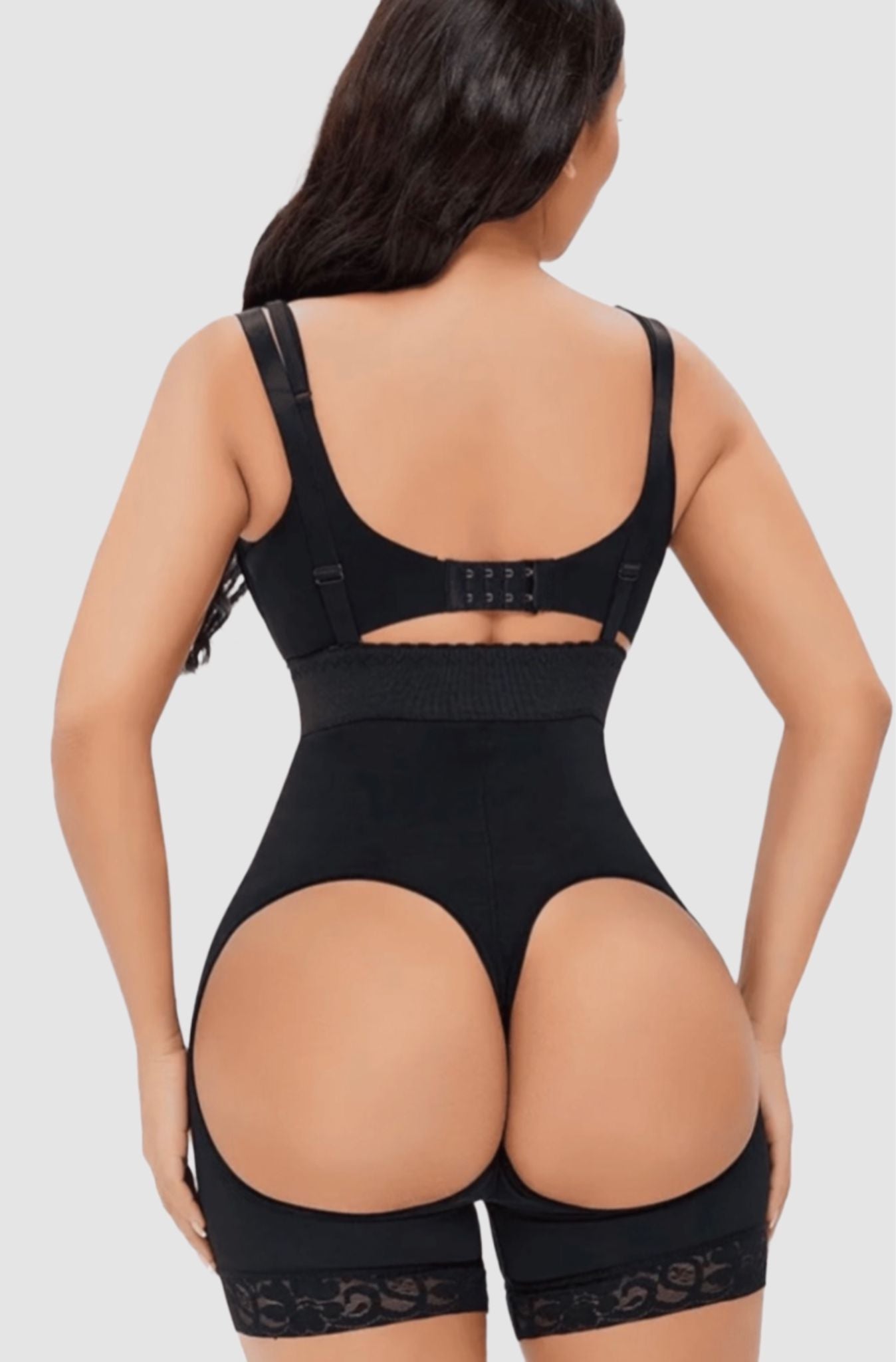 Caitlin – Afslank Body Shaper haakjes Met Afneembare Schouderbandjes – Open Kruis