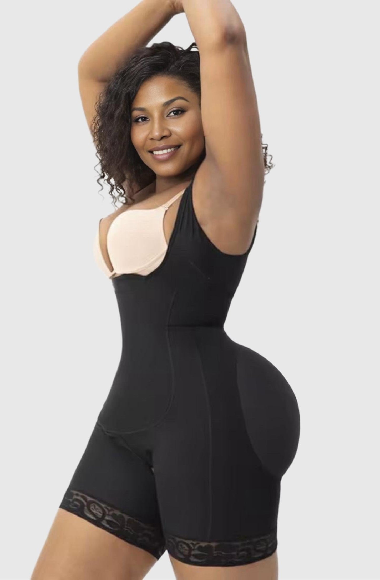 Shirley | Hoog Getaileerde Body Shapewear | Met Zij Rits - Open kruis voor toilet Gebruik