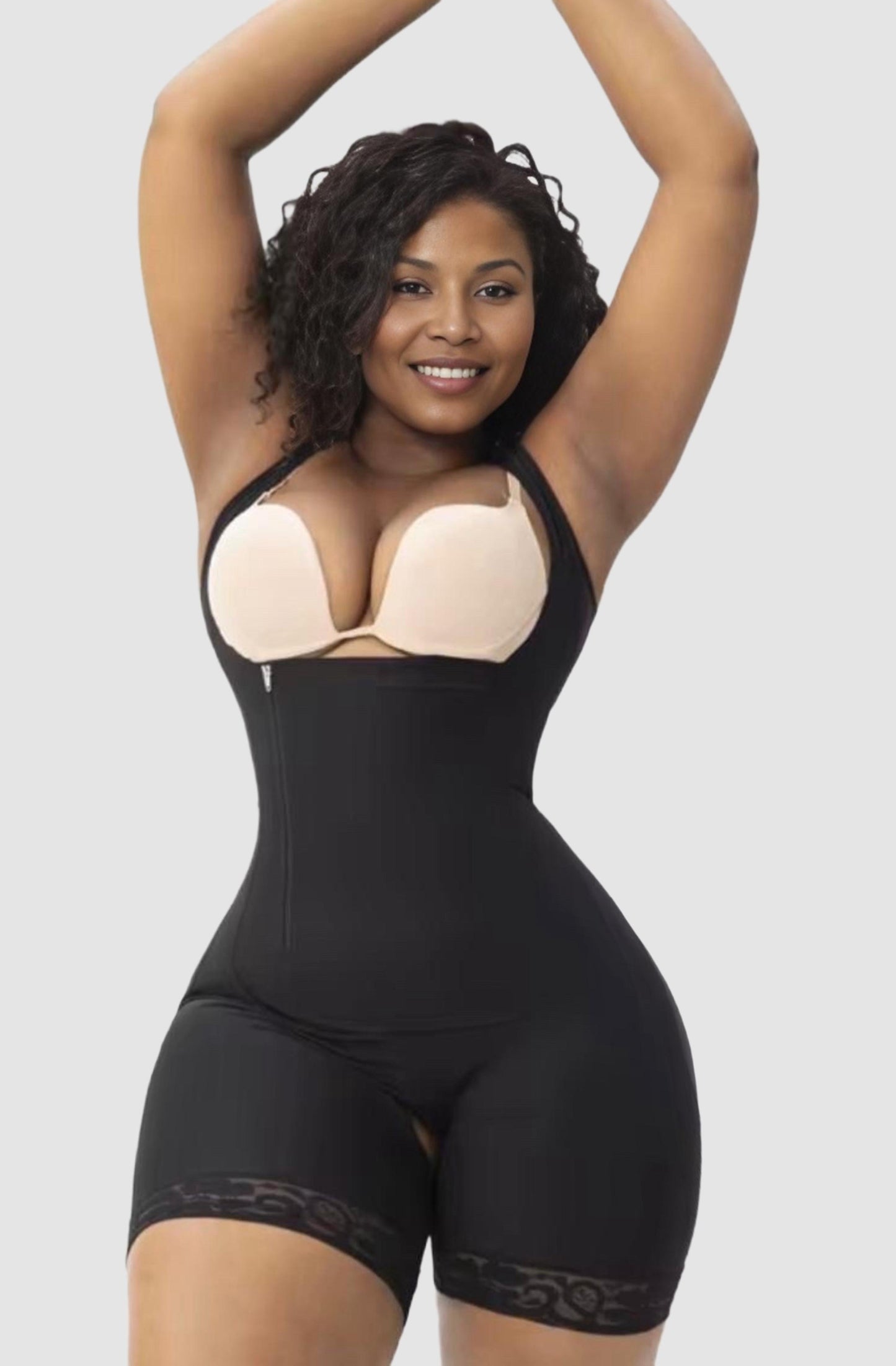 Shirley | Hoog Getaileerde Body Shapewear | Met Zij Rits - Open kruis voor toilet Gebruik