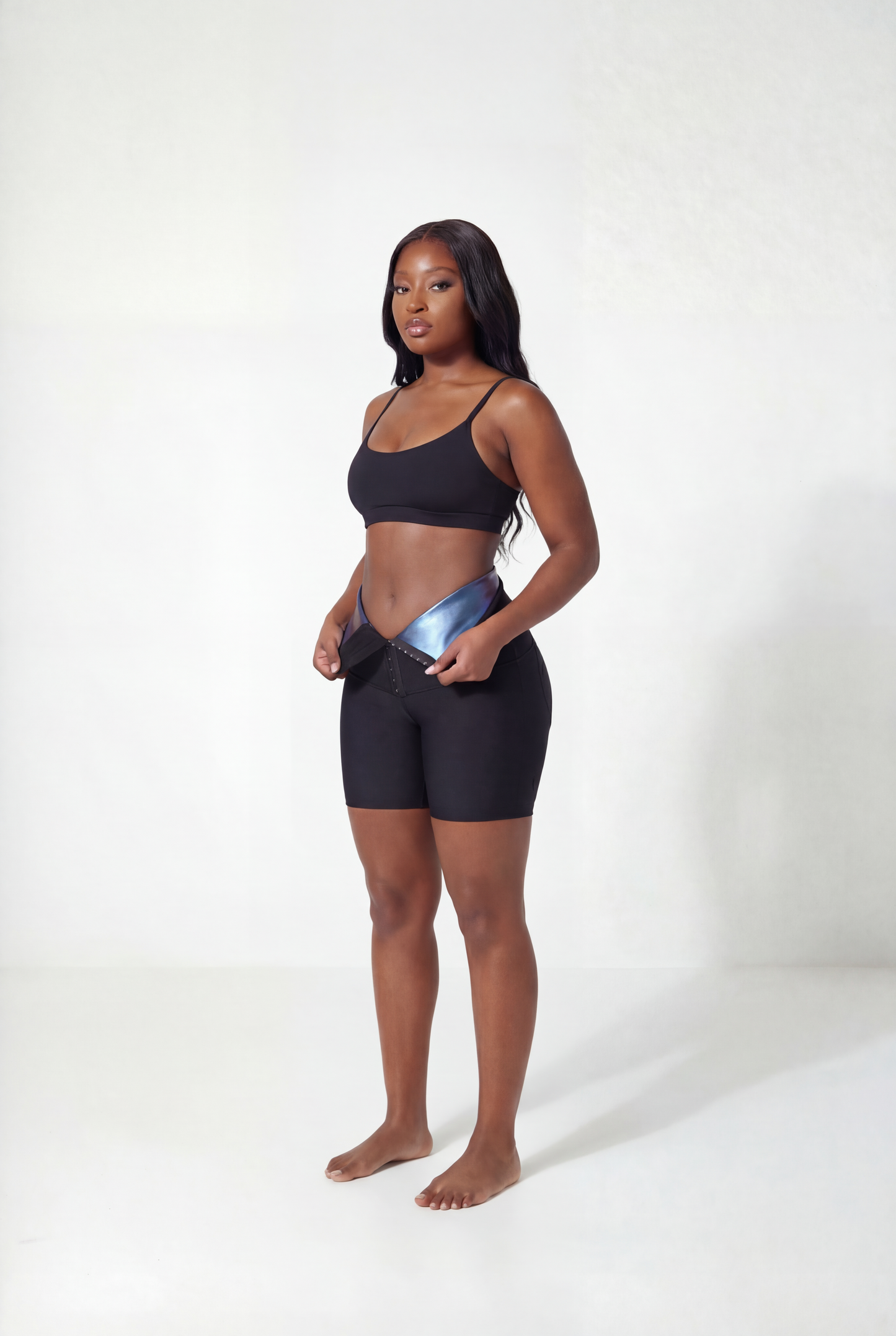 Briana – Short - leggings with sweatband and corset - Suitable for weight loss