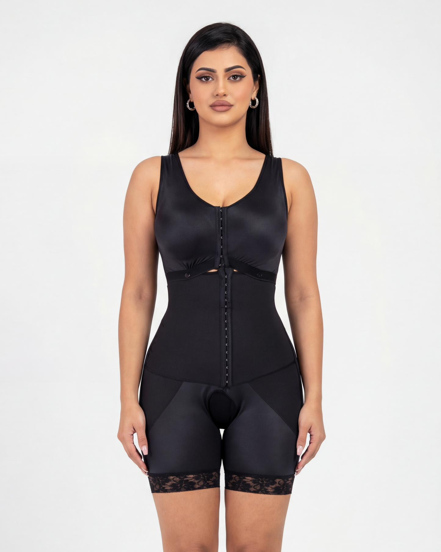 Anna – Long Slimming Bodysuit Shapewear with Hook Closure – Seamless and Post-Surgery Suitable