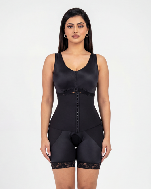 Anna – Lange Bodysuit Shapewear | Naadloos, Haaksluiting & Open Kruis