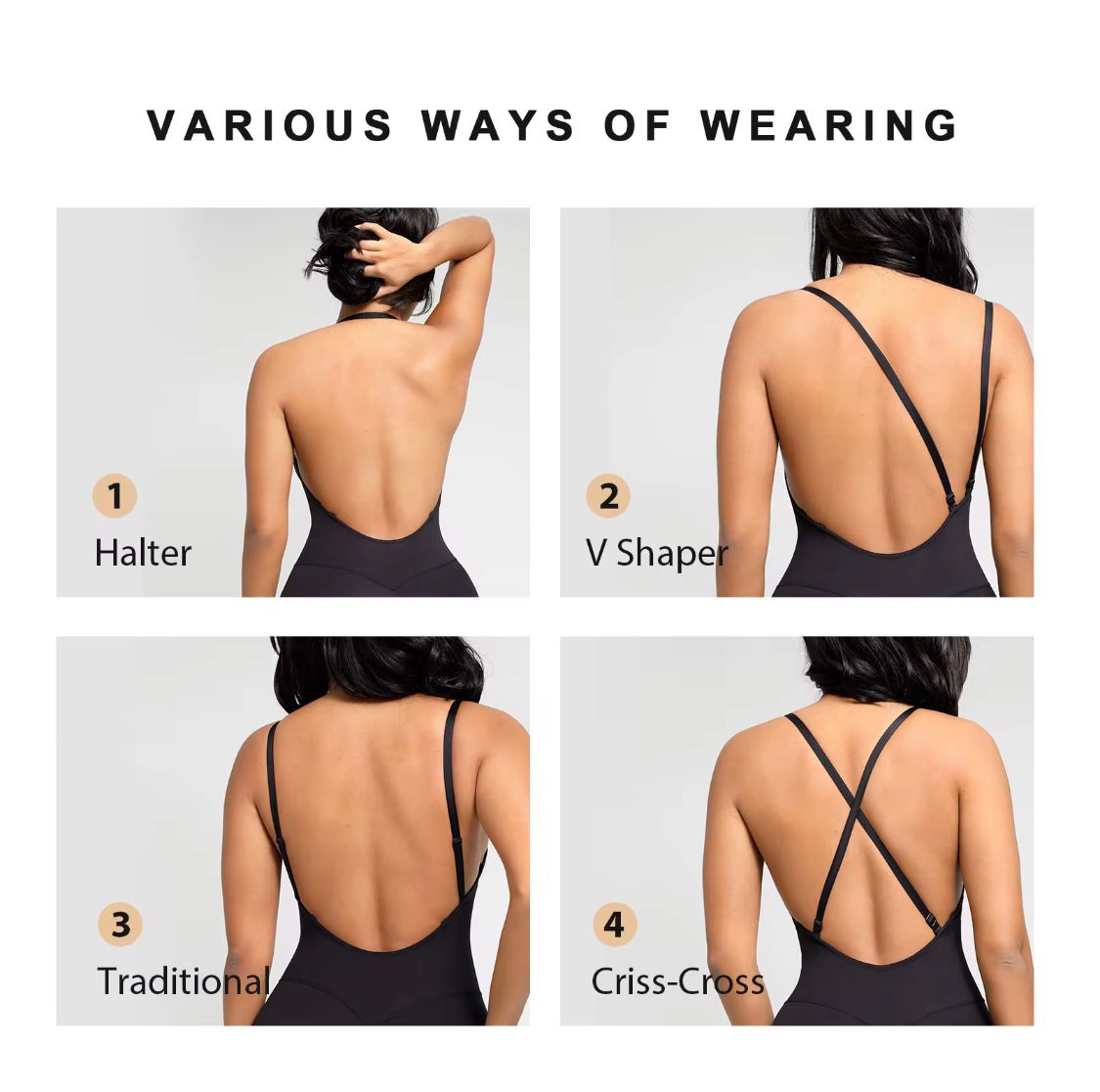 Elina – Backless Shapewear - Onzichtbare Shapewear voor een Perfecte Pasvorm Onder Elke Outfit, Open Kruis