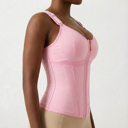 Vera - Herstel waist trainer met U-vormige Borstondersteuning – Extra Comfort, Compressie en 3 Haak-en-Oog Sluiting met Rits