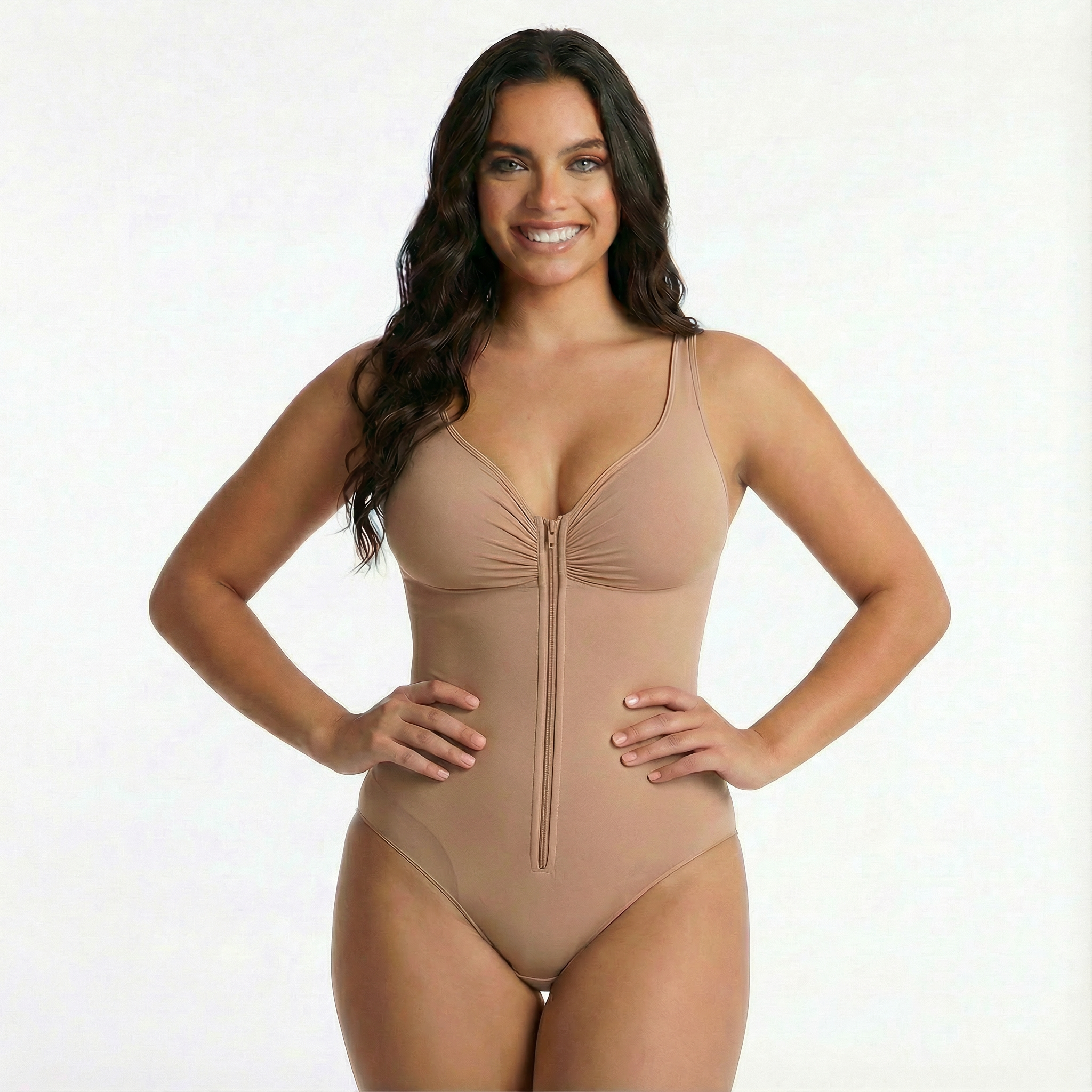 Lunia - Shapewear met Borstondersteuning en Naadloze Shaping – Verstelbare Rits en Haak-en-Oog Sluiting